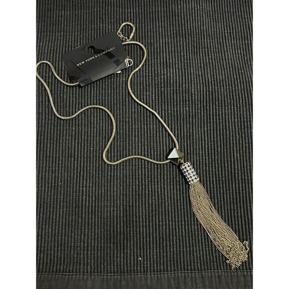 Ny‎ & Co Tassel Pendant 32” Gold Tone NWT - Picture 1 of 3